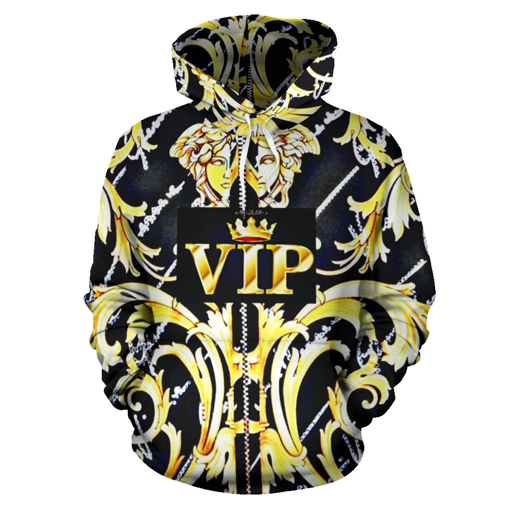 Versace Inspired VIP Gold Hoodie – Designer Look Clothing, Designer ...