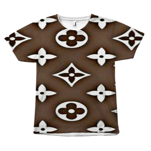 Louis Vuitton Designer Inspired  Brown Logo Tshirt Logo